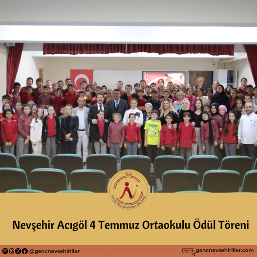 Nevşehir Acıgöl 4 Temmuz Ortaokulu Ödül Töreni