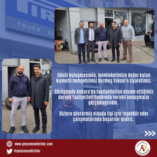 Nevşehir Pirelli Bölge Bayii Durmuş Yüksel’e Ziyaretimiz