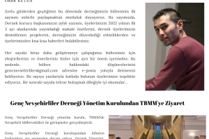 Genç Nevşehirliler Derneği e-Bülten 1. Sayı