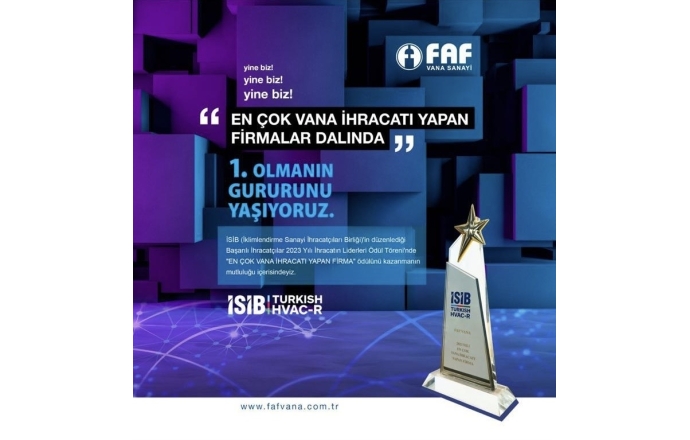 En Çok Vana İhracatı Yapan Firma Faf Vana Sanayi