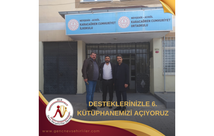 Genç Nevşehirliler Derneğinden 6. Kütüphane Müjdesi